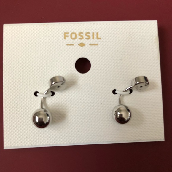 Fossil Earring Jackets (Silver) - Picture 3 of 4